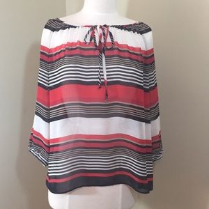 AB Studio sheer blouse